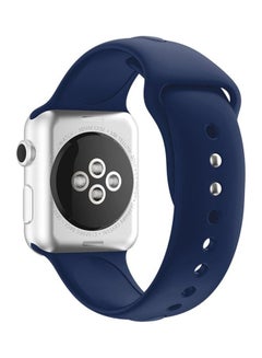 HuHa Replacement Strap Watchband For Apple Watch Series 7 41mm / 6 / SE / 5 / 4 40mm / 3 / 2 / 1 38mm Navy Blue  - Image 2