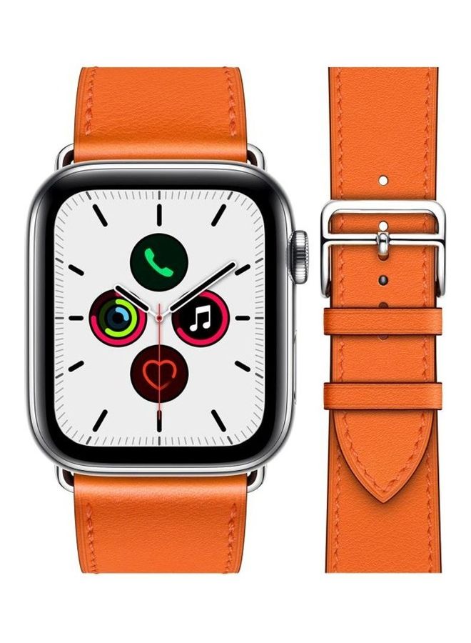 HuHa Replacement Strap Watchband For Apple Watch Series 7 41mm / 6 / SE / 5 / 4 40mm / 3 / 2 / 1 38mm Orange - Image 2