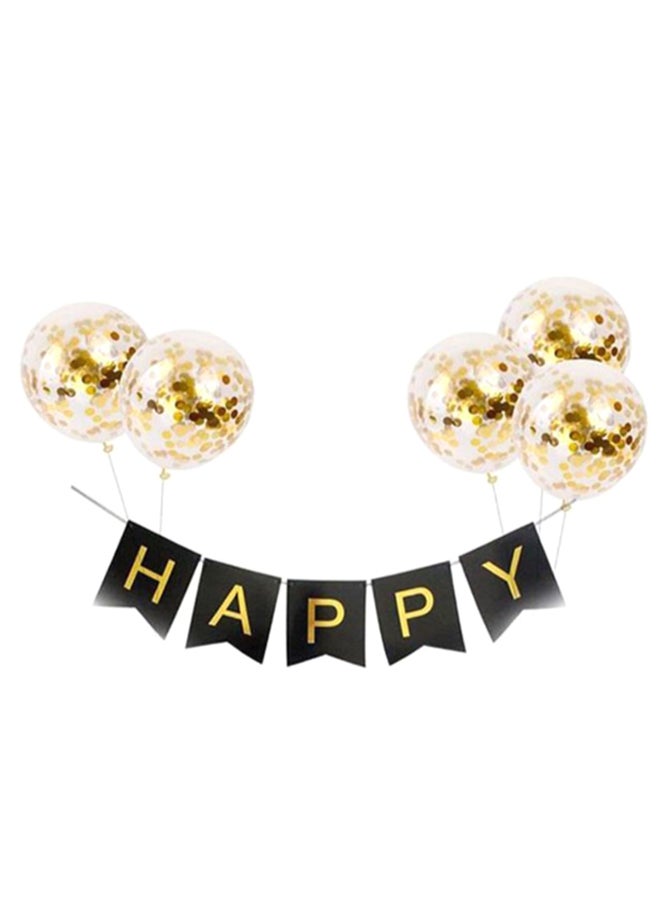 Sharpdo - 5-Piece Happy Birthday Balloon Set With Hanging Flag - Image 1