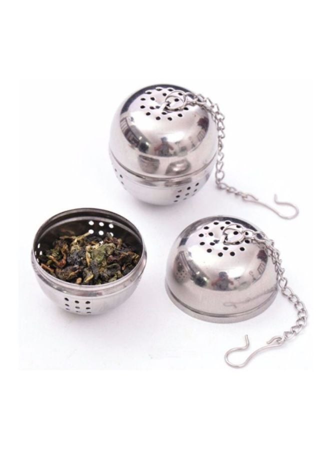 Sharpdo Mesh Tea Ball Strainer Filter With Hook Silvery 4cm  - Image 2