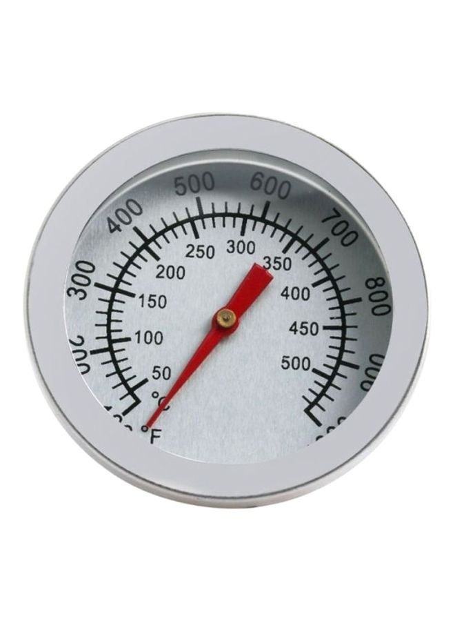بيوينتي مقياس حرارة للشواية يستعمل أثناء تدخين الشواء فضي 6x6x8.6سم - Image 1
