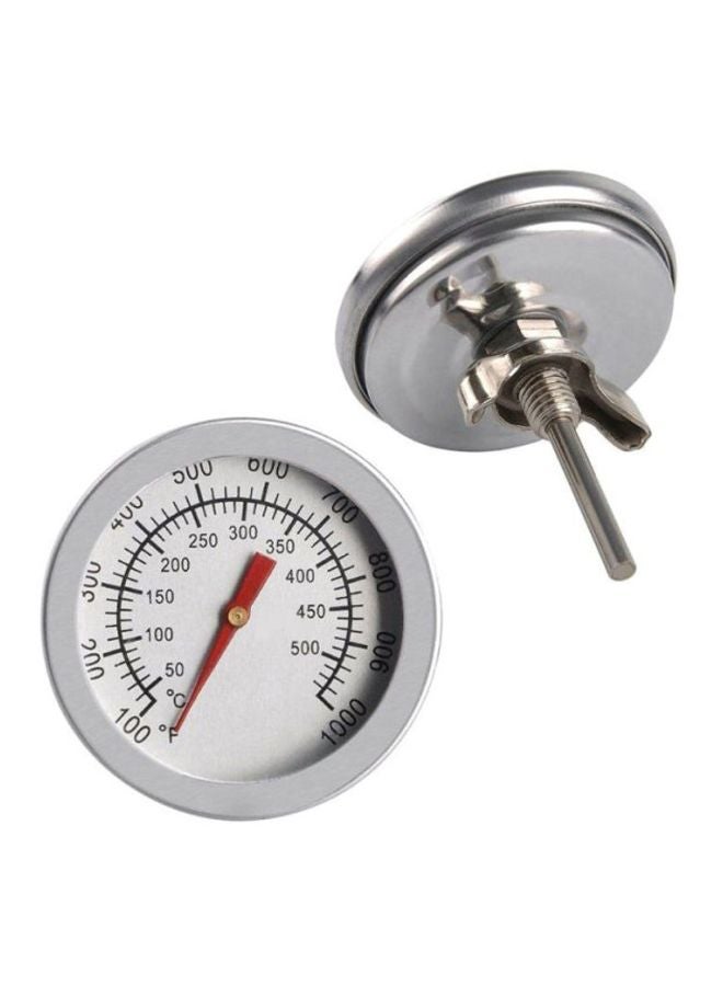 بيوينتي مقياس حرارة للشواية يستعمل أثناء تدخين الشواء فضي 6x6x8.6سم - Image 3