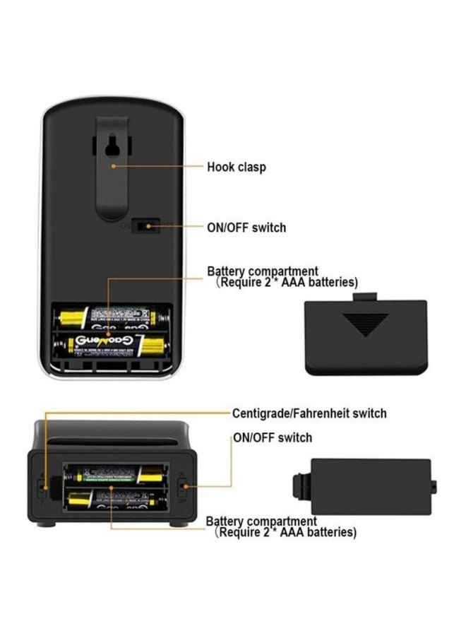 بيوينتي جهاز تحكم عن بعد مع مقياس حرارة لاسلكي رقمي ثنائي المسبار للفرن من قطعتين برتقالي/أسود - Image 5
