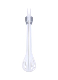 2 In 1 Whisk Tongs With Lock White