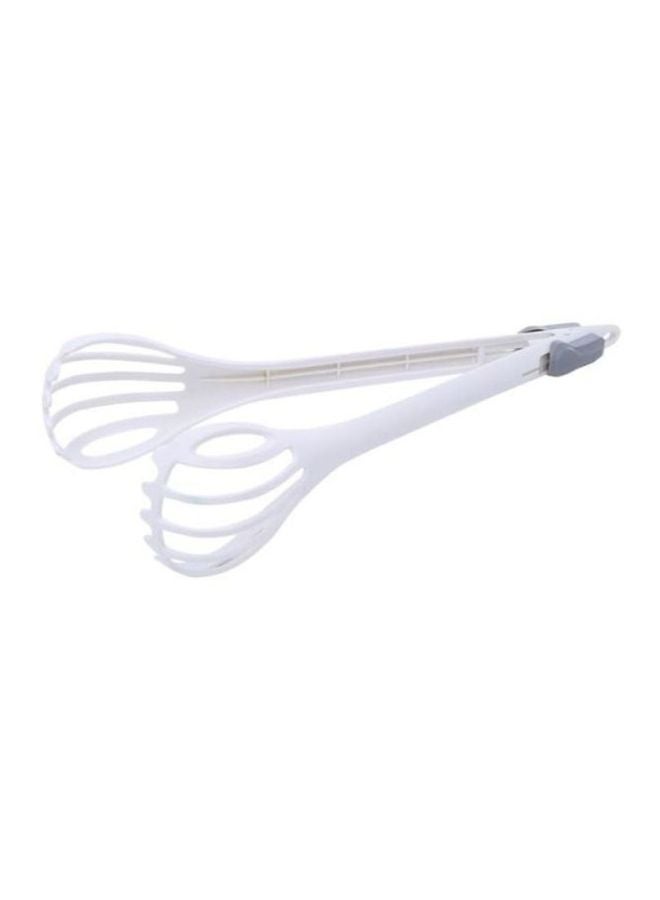 Prestige - 2 In 1 Whisk Tongs With Lock White - Image 1