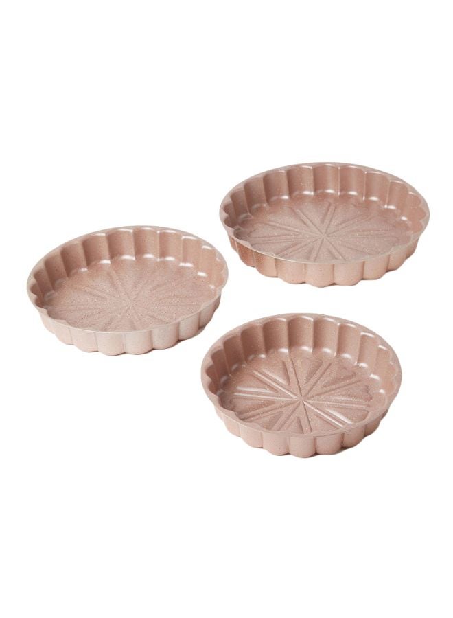 DESSINI 3-Piece Granite Cake Pan Set Brown Small (24), Medium (28), Big (32)cm  - Image 1