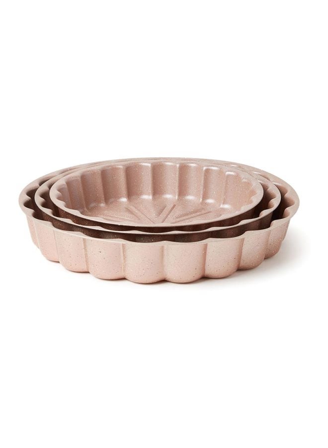 DESSINI 3-Piece Granite Cake Pan Set Brown Small (24), Medium (28), Big (32)cm  - Image 2