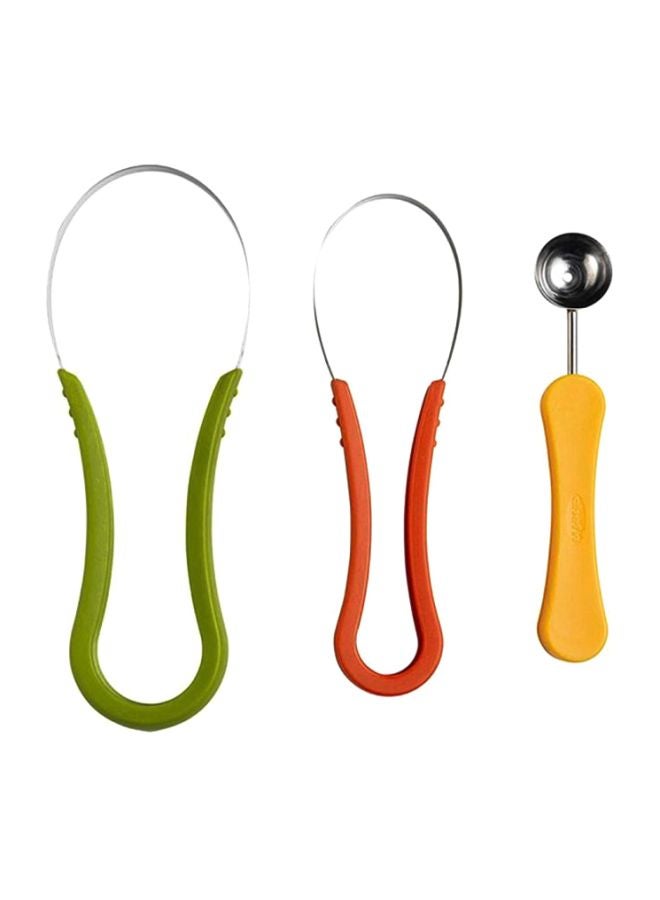 Chef'n Scoop Troop Melon Baller And Fruit Scoop Set Green/Orange/Silver  - Image 2