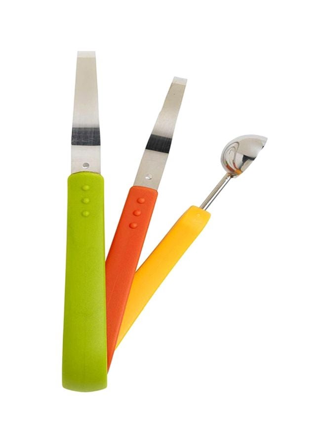 Chef'n Scoop Troop Melon Baller And Fruit Scoop Set Green/Orange/Silver  - Image 3