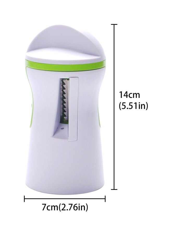 شاربدو قطّاعة خُضار حلزونية أبيض/ أخضر/ شفاف 14x7سم - Image 3