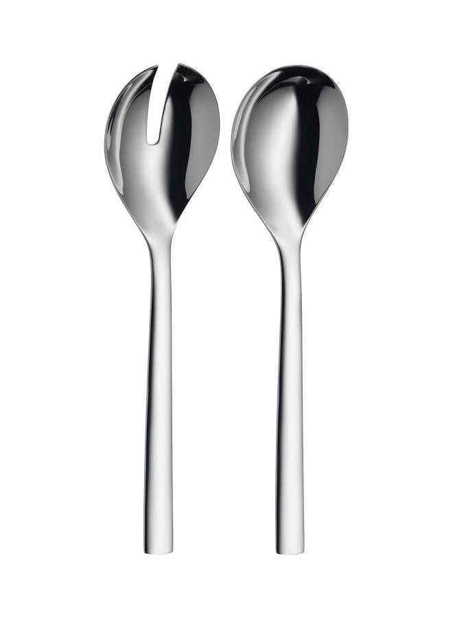 WMF 2-Piece Nova Salad Spoon Set Silver 30cm - Image 1