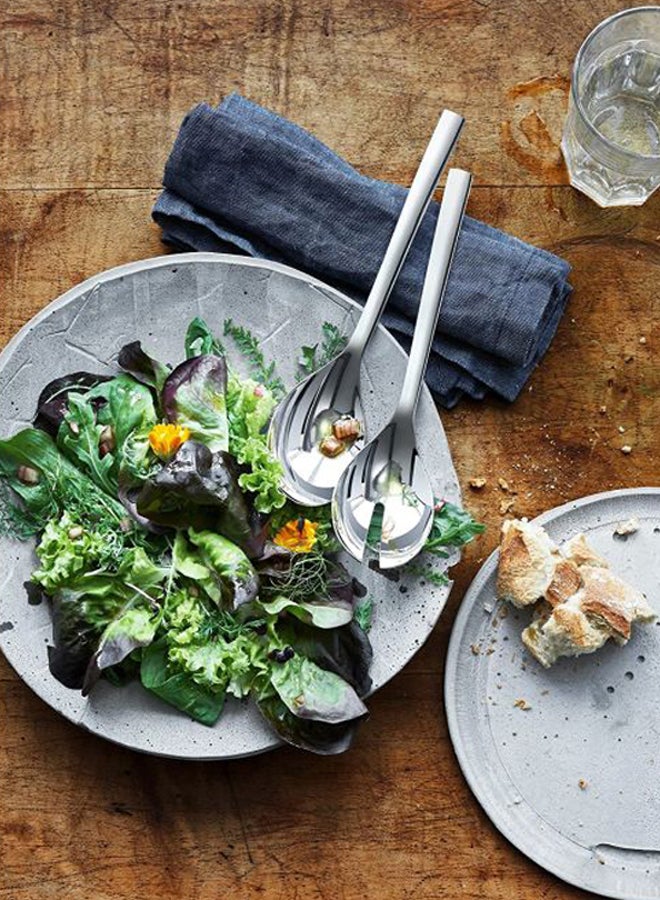 WMF 2-Piece Nova Salad Spoon Set Silver 30cm - Image 3