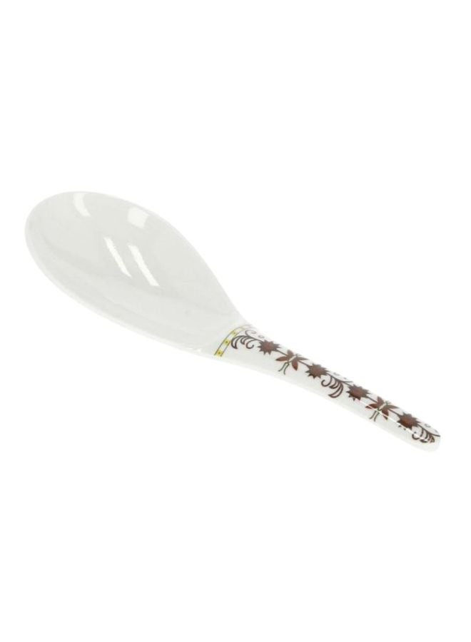 DELCASA Serving Rice Spoon White/Brown 12inch  - Image 2