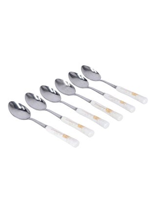 6-Piece Tea Spoon Set White/Yellow/Silver - v1615301640/N31918770A_1
