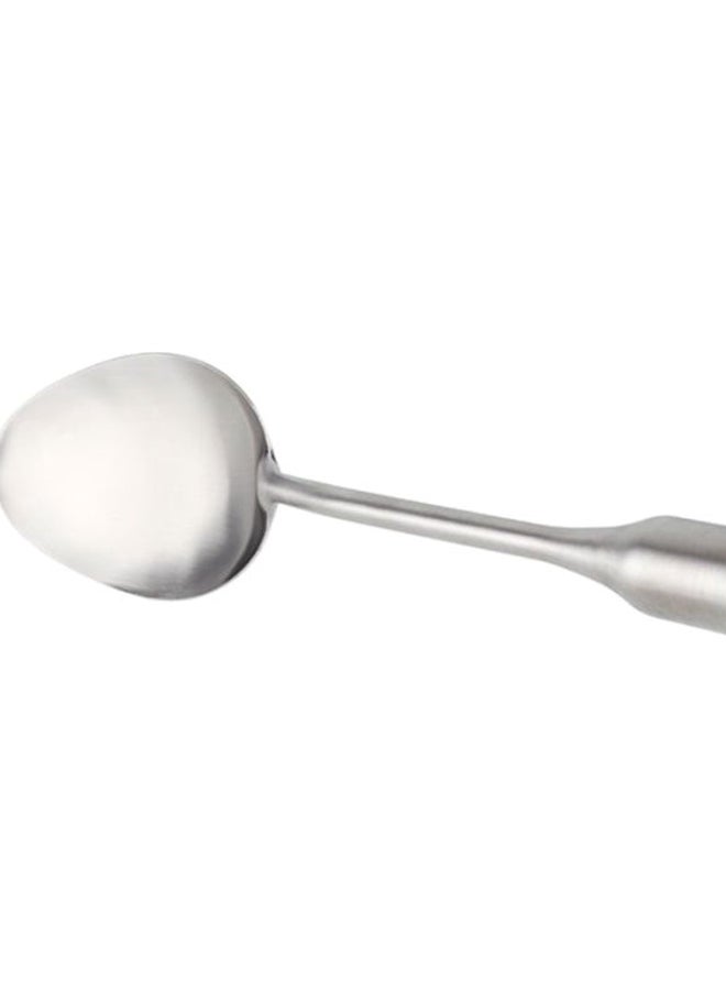 Cuisine Art Stainless Steel Solid Spoon With Rubber Wood Handle Silver/Beige  - Image 2