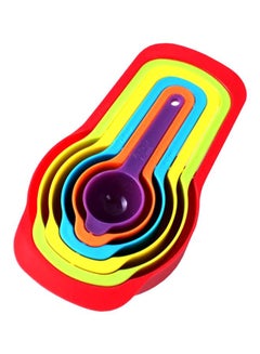 6-Piece Measuring Spoon Set Red/Yellow/Purple