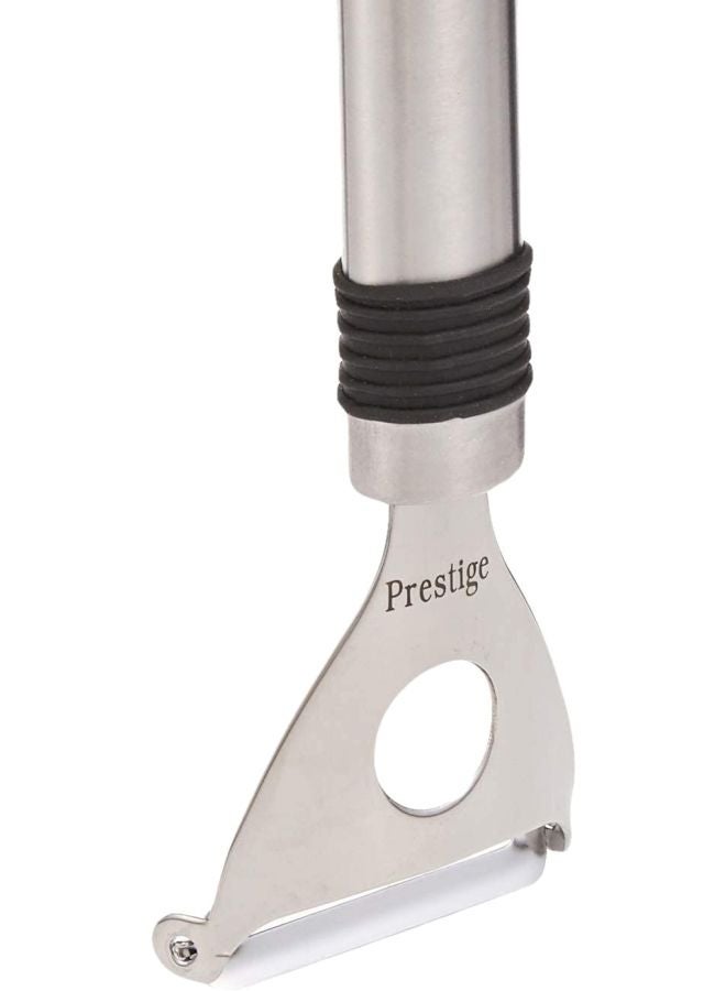 Prestige Eco Stainless Steel Y Shape Peeler Rubber Grip Peeler Silver/Black  - Image 3