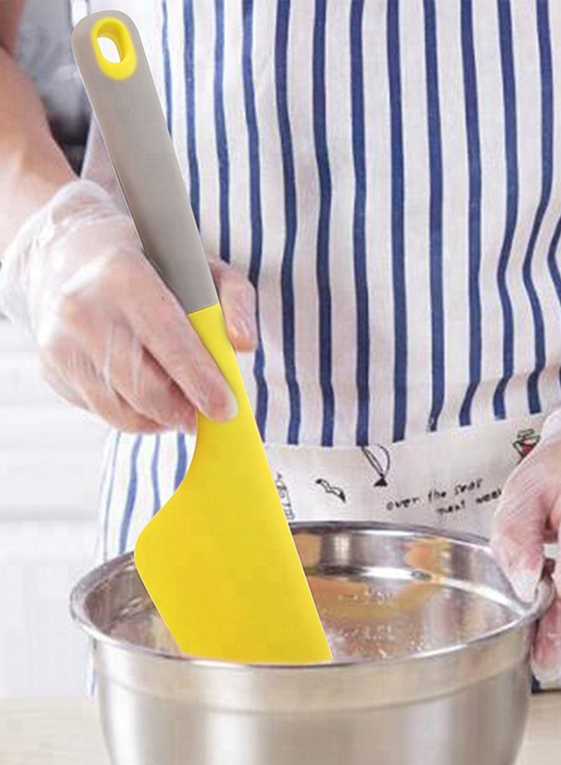 أمال سباتولا 2 في 1 مصنوعة من السيليكون - مكشطة - أدوات خبز - إكسسوارات المطبخ - أدوات الكيك - لون أصفر/ رمادي أصفر/رمادي - Image 4