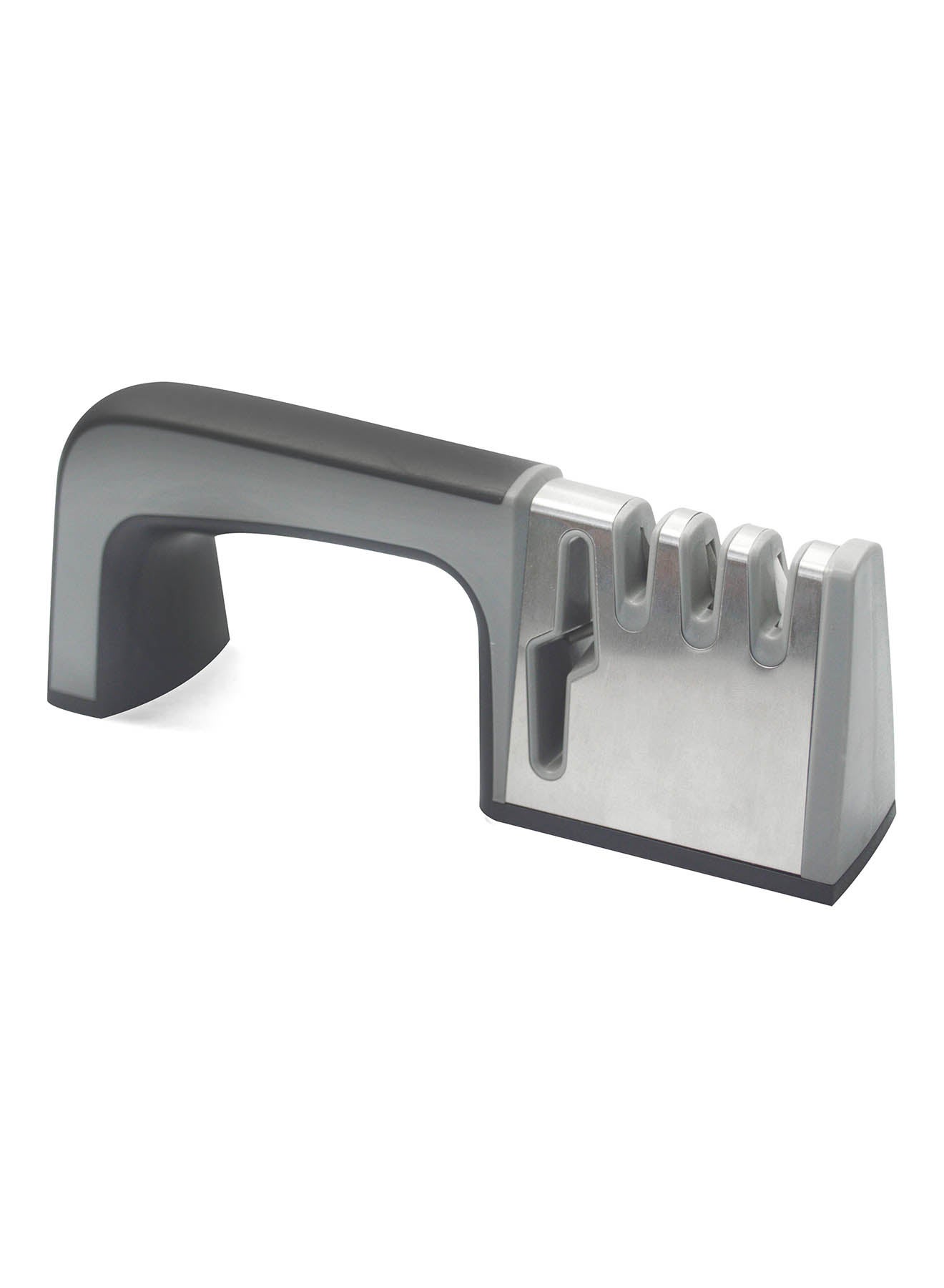 Knife Sharpener - With Stainless Steel Blades - Surdy And Safe - Essential Kitchen Accessories - For Kitchen Knives - Silver 
