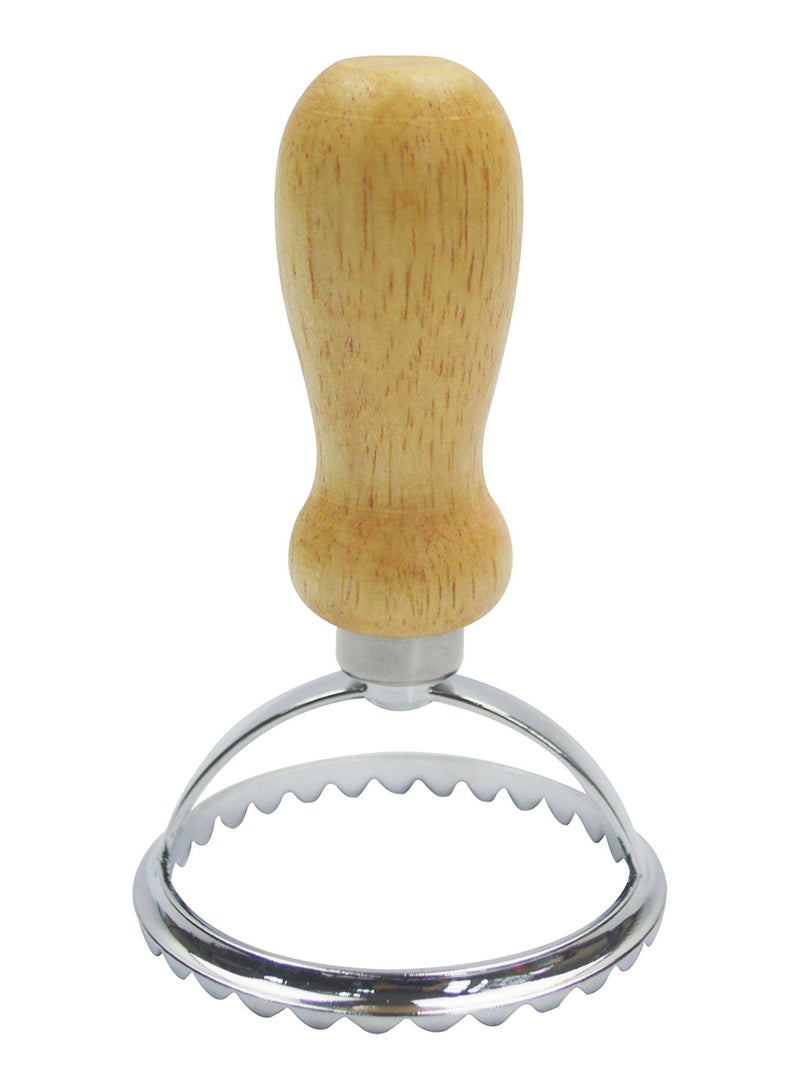 Amal Ravioli Cutter - With Wooden Handle - Kitchen Accessories - Kitchen Tools - Brown/Silver 6.5 x 10.5cm  - Image 4