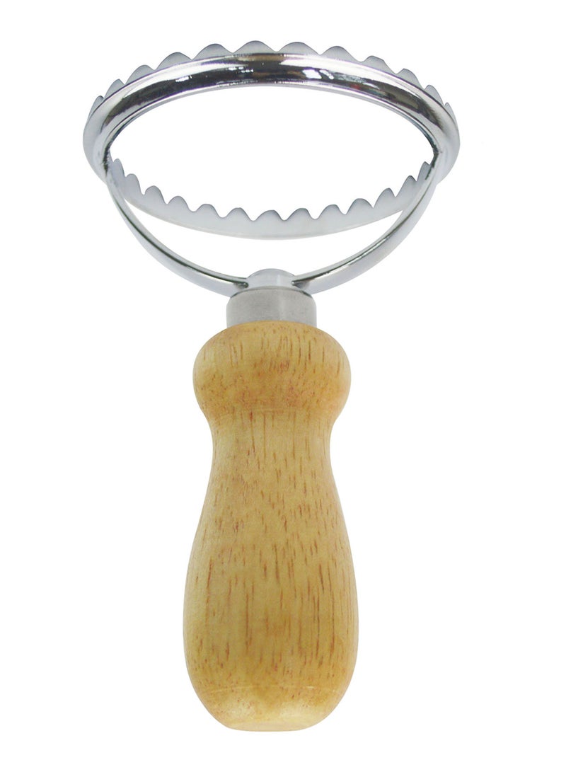 Amal Ravioli Cutter - With Wooden Handle - Kitchen Accessories - Kitchen Tools - Brown/Silver 6.5 x 10.5cm  - Image 3