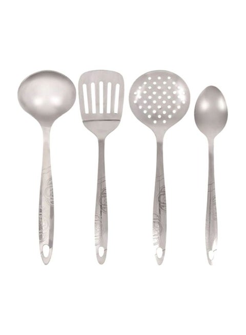 4-Piece Kitchen Tool Set Silver