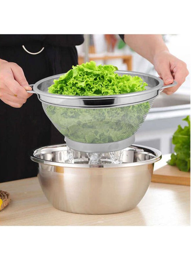 RAJ Vegetable Basket Strainer Silver 24cm  - Image 4