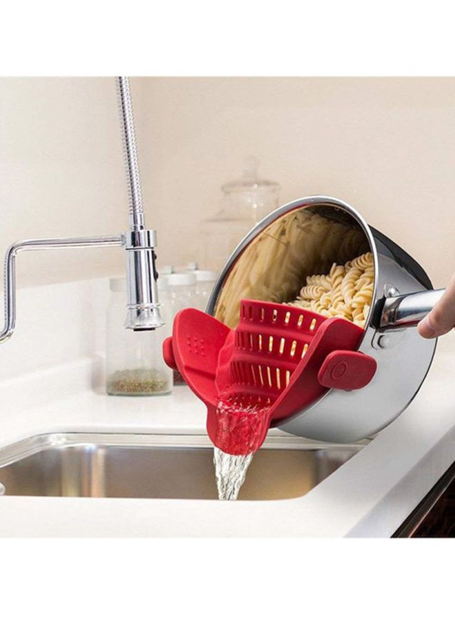 كول بيبي مصفاة من السيليكون مع مشبك أحمر 23x7x13سم - Image 3