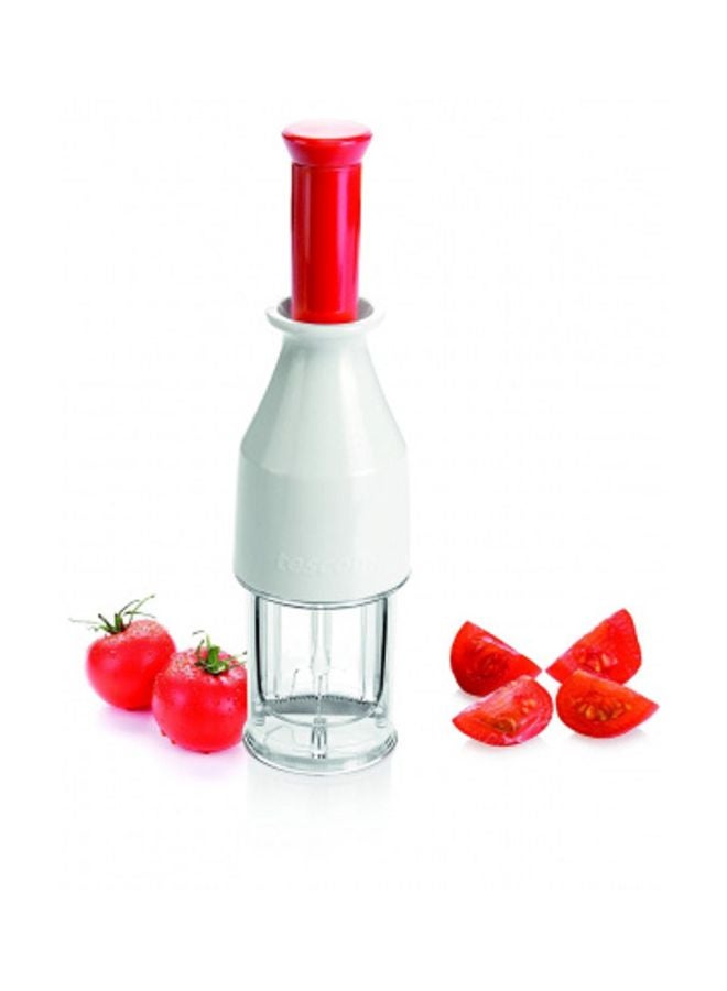 تسكوما قطاعة يدوية للطماطم الصغيرة أبيض/ شفاف/ أحمر 5.5x10سم - Image 2