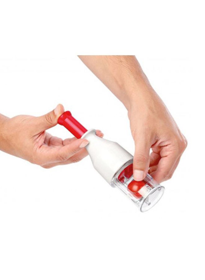 تسكوما قطاعة يدوية للطماطم الصغيرة أبيض/ شفاف/ أحمر 5.5x10سم - Image 3