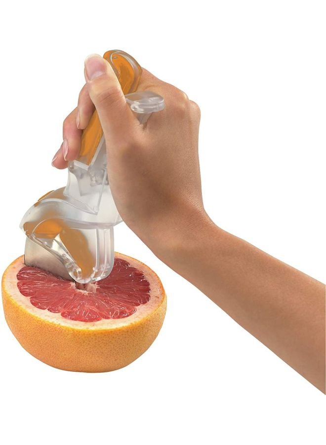 شيف إن أداة تقطيع الجريب فروت والحمضيات شفاف/برتقالي/فضي 1.5x3x7بوصة - Image 3