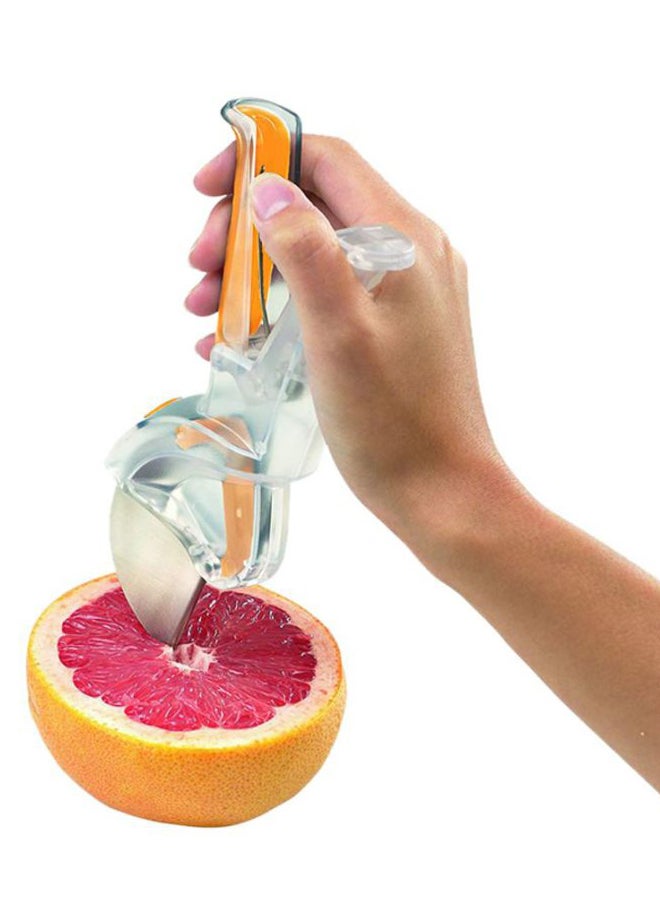 شيف إن أداة تقطيع الجريب فروت والحمضيات شفاف/برتقالي/فضي 1.5x3x7بوصة - Image 2