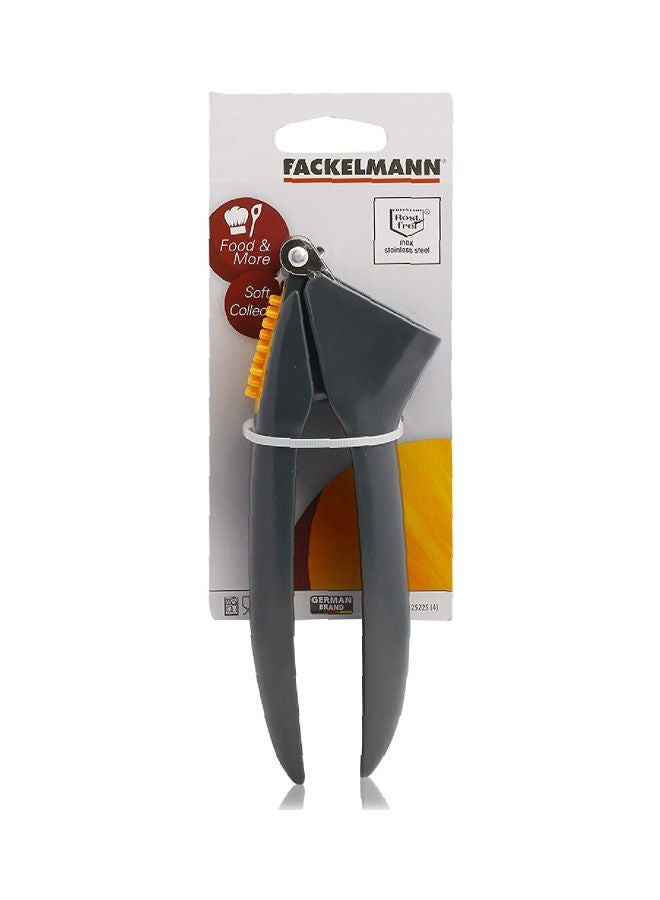 FACKELMANN - Soft Grip Garlic Press Orange/Black 17.02x5.89x4.29cm - Image 1
