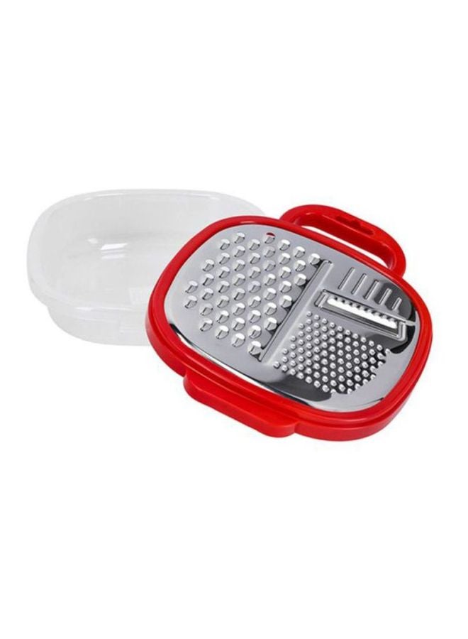 DELCASA Stainless Steel Box Grater Silver/Red  - Image 3