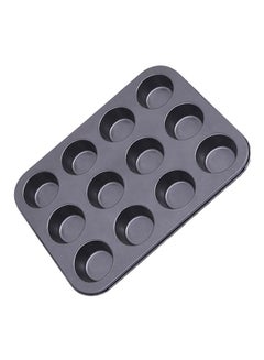 Sharpdo 12-Cavity Muffin Cupcake Mold Black 26.5x18.5cm  - Image 2