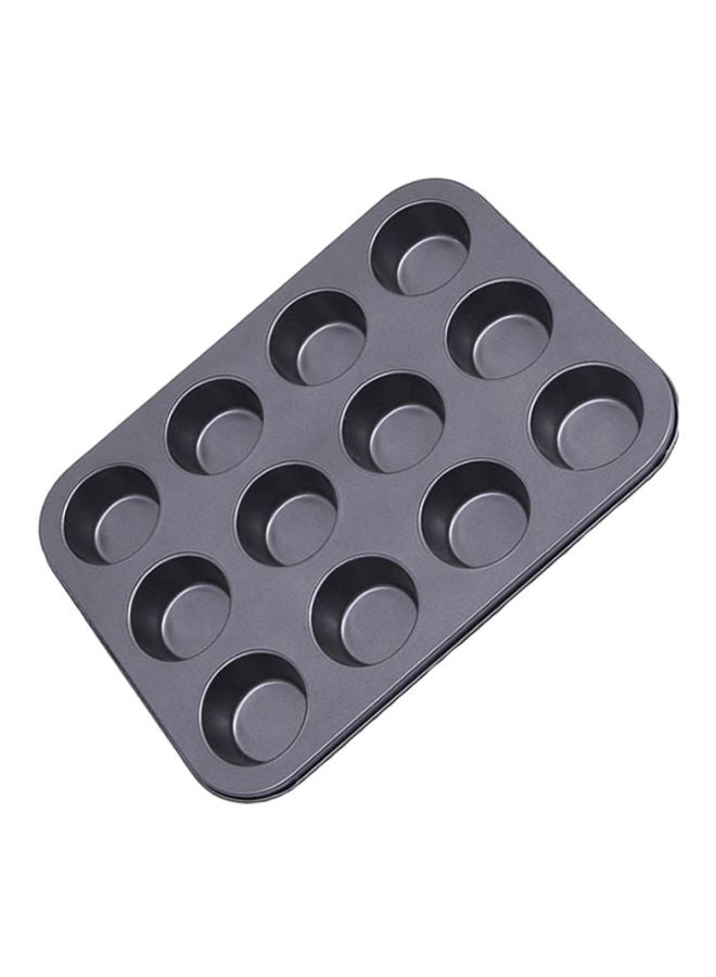 Sharpdo 12-Cavity Muffin Cupcake Mold Black 26.5x18.5cm  - Image 2