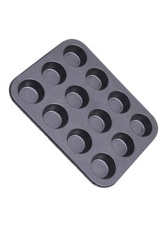 Sharpdo 12-Cavity Muffin Cupcake Mold Black 26.5x18.5cm  - Image 3