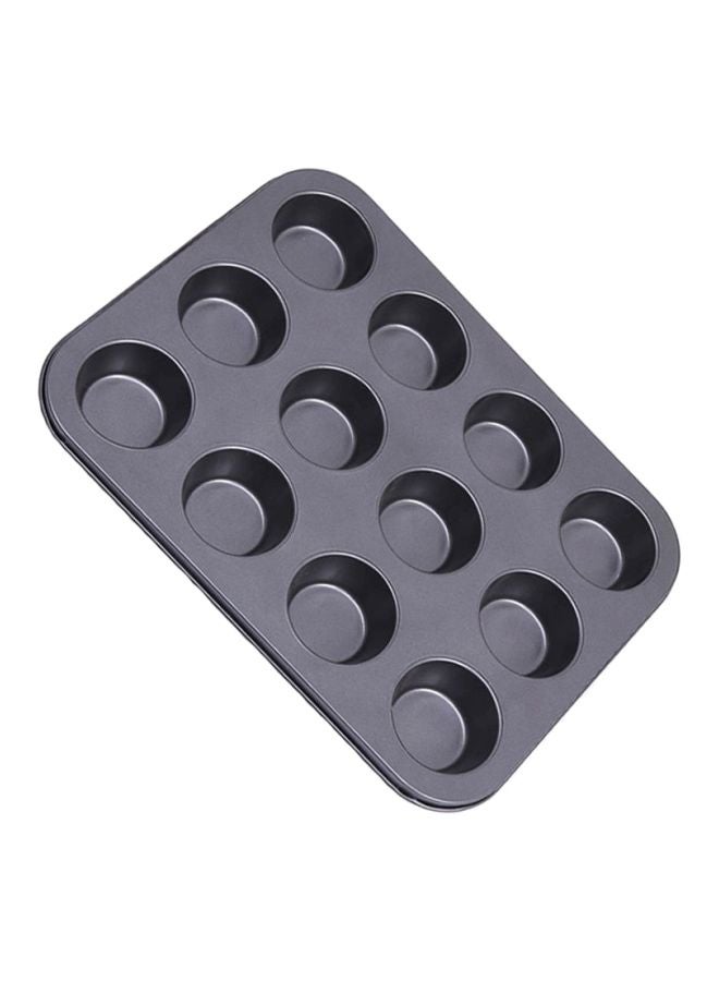 Sharpdo 12-Cavity Muffin Cupcake Mold Black 26.5x18.5cm  - Image 3