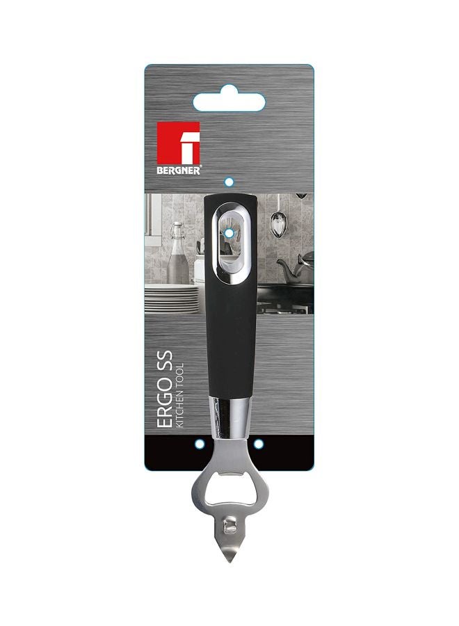 BERGNER - Ergo SS Bottle Opener Black/Silver 20x4.5inch - Image 1