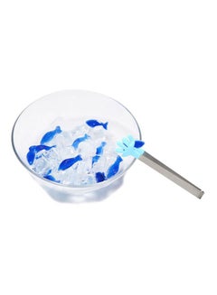 Cool Baby Hand Shape Salad BBQ Tongs Silver/Blue 13x2.5cm  - Image 2