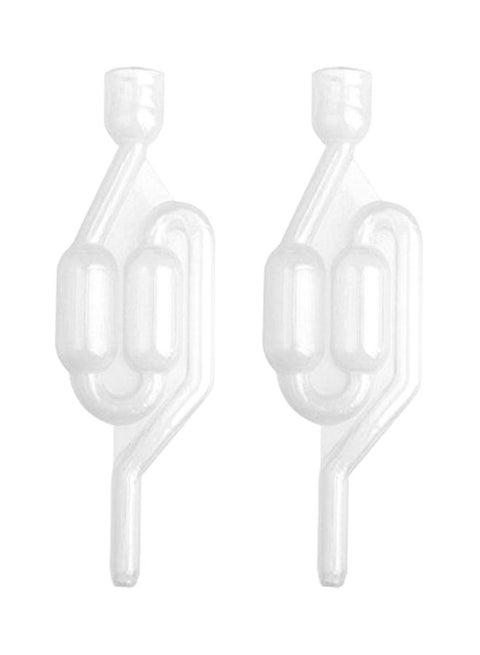 2-Piece S-Shaped Air Lock Beverage Making Tool Set Clear 16.8x0.7cm