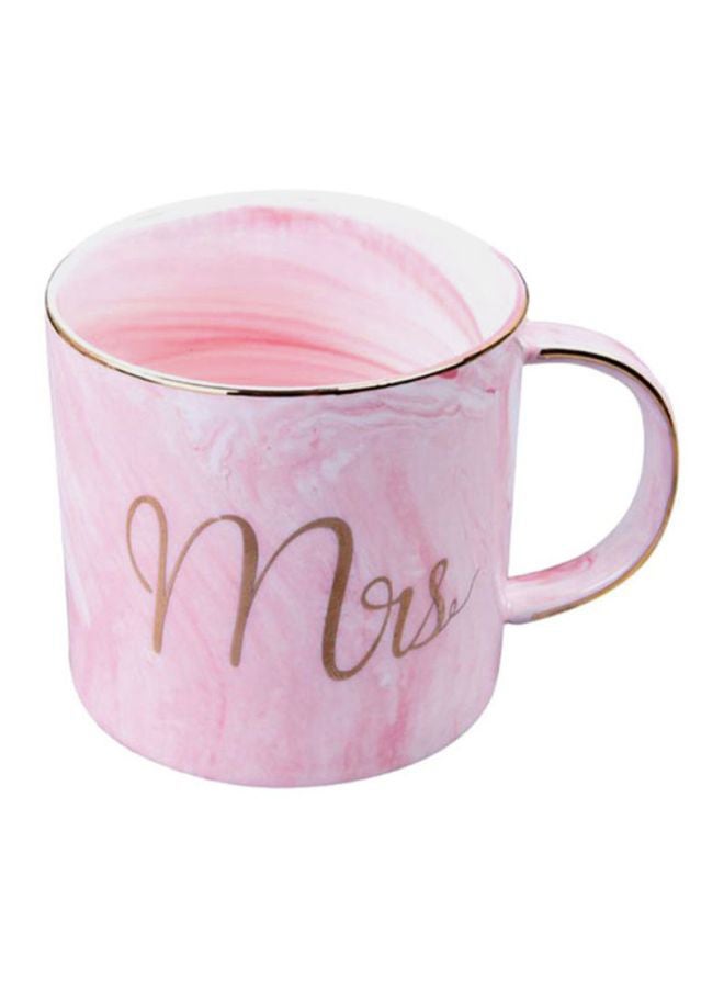 شاربدو كوب قهوة مذهّب وردي/أبيض 8.7x8.6سم - Image 1