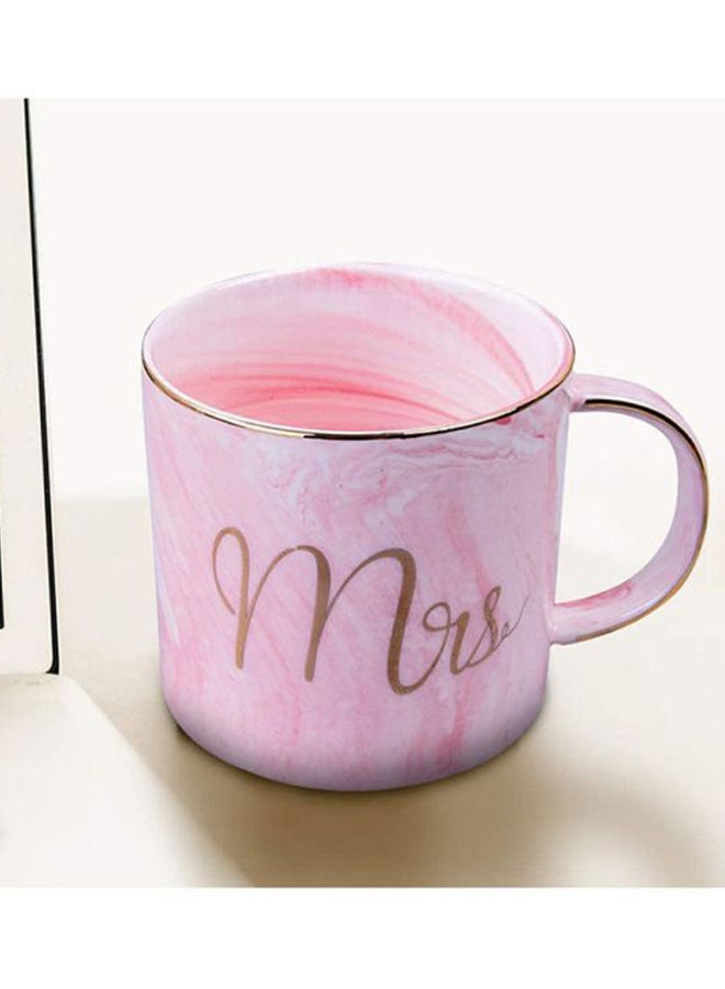 شاربدو كوب قهوة مذهّب وردي/أبيض 8.7x8.6سم - Image 3