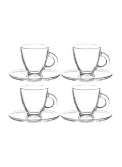 LAV 12-Piece Tea Cup And Saucer Set Clear  - Image 2