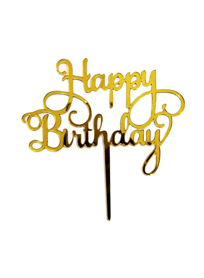 Beauenty Happy Birthday Cake Topper Yellow/White One Size - Image 1