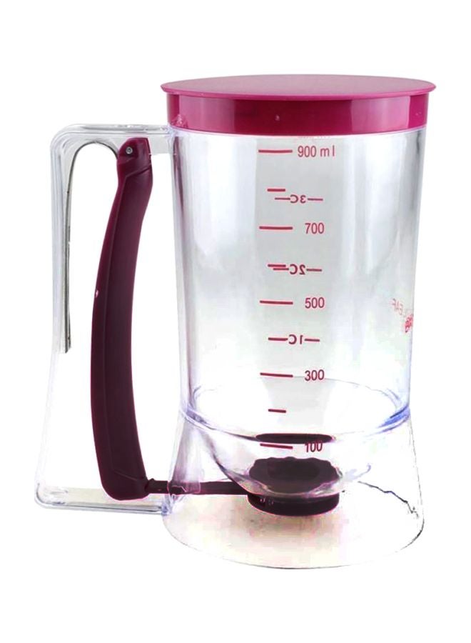 Beauenty Plastic Batter Dispenser Tool With Measuring Label Pink/Clear - Image 2