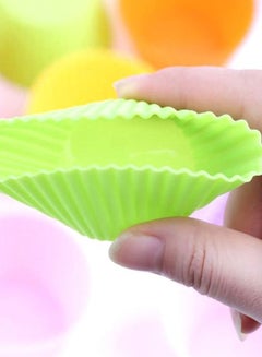 Sharpdo 12-Piece Silicone Chocolate Cupcake Liner Mold Multicolour 10x9x5cm  - Image 4