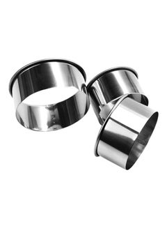 Sharpdo 3-Piece Cookie Cutter Set Silver 6x3.5/7x3.5/8x3.5centimeter  - Image 1