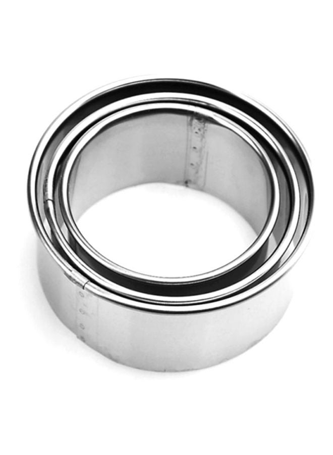 Sharpdo 3-Piece Cookie Cutter Set Silver 6x3.5/7x3.5/8x3.5centimeter  - Image 2