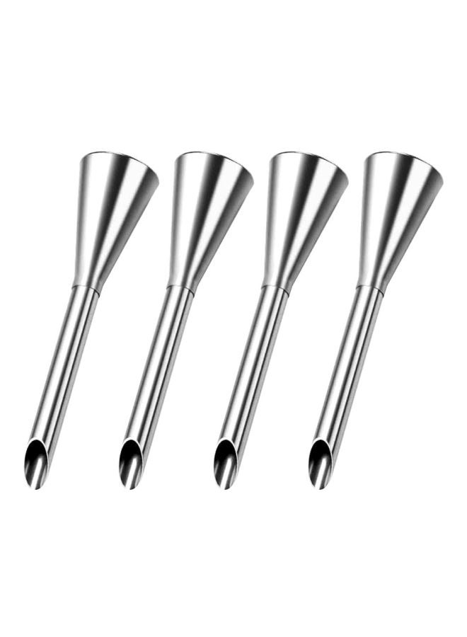 4-Piece Cake Decorating Tip Set Silver 3inch - v1615306952/N40566489A_1